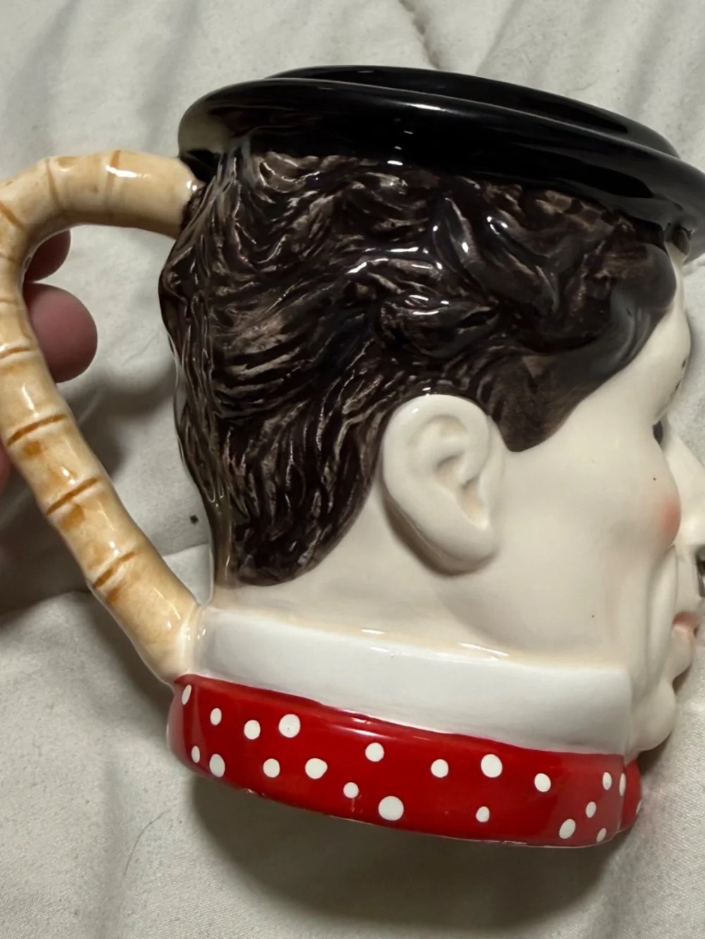 Presents Charlie Chaplin P3788 Figural Ceramic Coffee Mug Polka Dot